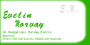 evelin morvay business card